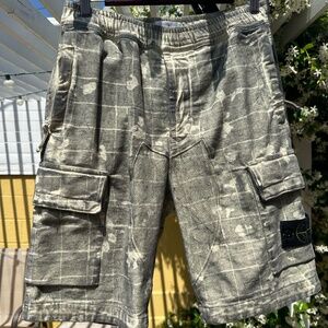 Stone Island Dust Ghillie Laser Camo Cargo Shorts